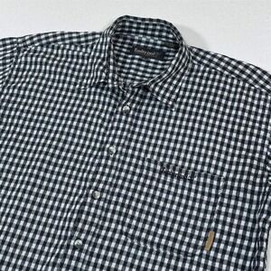 Timberland Weathergear Mens Gingham Check Short Sleeve Button Down Shirt Size L